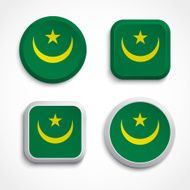 Mauritania flag buttons