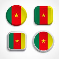 Cameroon flag buttons