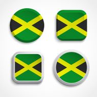 Jamaica flag buttons
