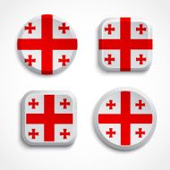 Georgia flag buttons