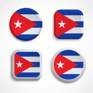 Cuba flag buttons