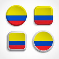 Colombia flag buttons