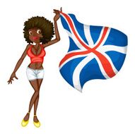 British flag girl