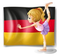 ballet dancer in front of the flag Germany