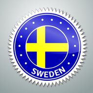 Swedish flag label
