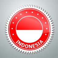 Indonesian flag label