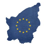 European flag map of San Marino