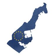 European flag map of Monaco