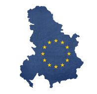 European flag map of Serbia and Montenegro