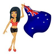 Woman with flag N6