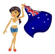 Woman with flag N7