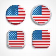 American Flag Buttons N2