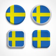 Sweden flag buttons