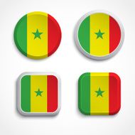 Senegal flag buttons