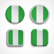 Nigeria flag buttons
