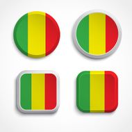 Mali flag buttons