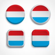Luxemburg flag buttons