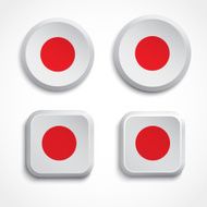 Japan flag buttons