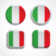 Italy flag buttons