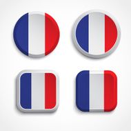 France flag buttons N2