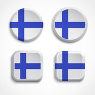 Finland flag buttons