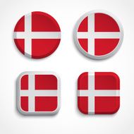 Denmark flag buttons