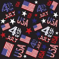 Fourth of july USA symbols pattern