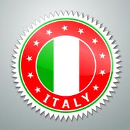 Italy flag label
