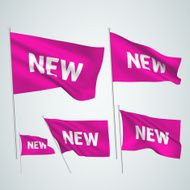 New - pink vector flags