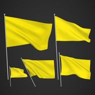 Yellow vector flags