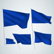 Dark blue vector flags