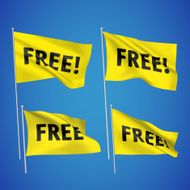 Free - yellow vector flags