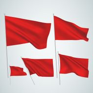 Red vector flags