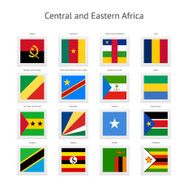Central and Eastern Africa Postage Stamp Flags Collection