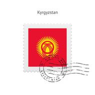 Kyrgyzstan Flag Postage Stamp