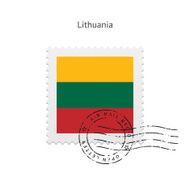 Lithuania Flag Postage Stamp