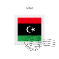 Libya Flag Postage Stamp