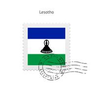 Lesotho Flag Postage Stamp