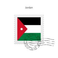 Jordan Flag Postage Stamp