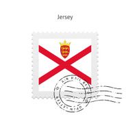 Jersey Flag Postage Stamp