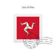 Isle of Man Flag Postage Stamp