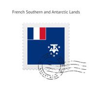 French Southern and Antarctic Lands Flag Postage Stamp