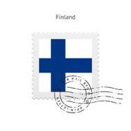 Finland Flag Postage Stamp