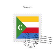 Comoros Flag Postage Stamp