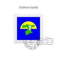 Chatham Islands Flag Postage Stamp