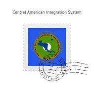 Central American Integration System Flag Postage Stamp