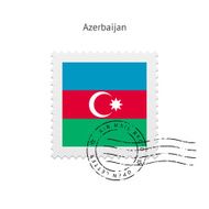 Azerbaijan Flag Postage Stamp