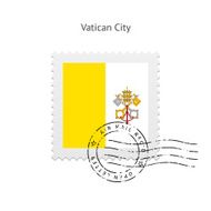 Vatican City Flag Postage Stamp