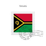Vanuatu Flag Postage Stamp