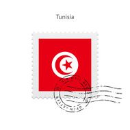 Tunisia Flag Postage Stamp